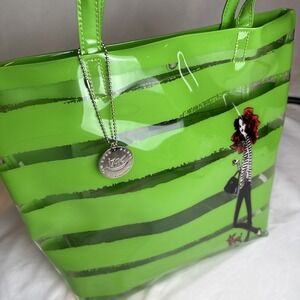 Henri Bendel NY Izak Zenov PVC Clear Girl Shopper Tote Bag Dog Fashionista Beach